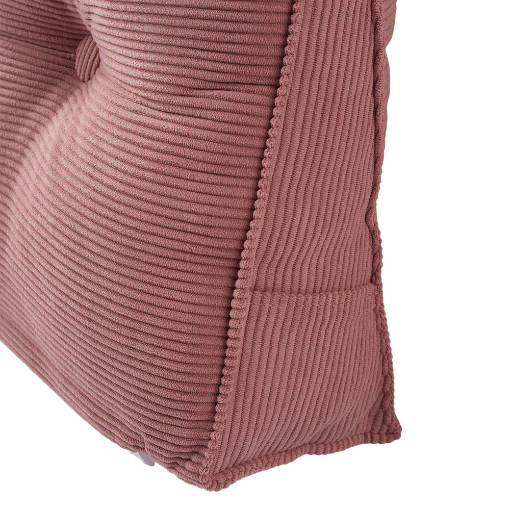 Living and Home Pink Corduroy Wedge Headboard Pillow with Side Pocket 150 x 20cm Image 6