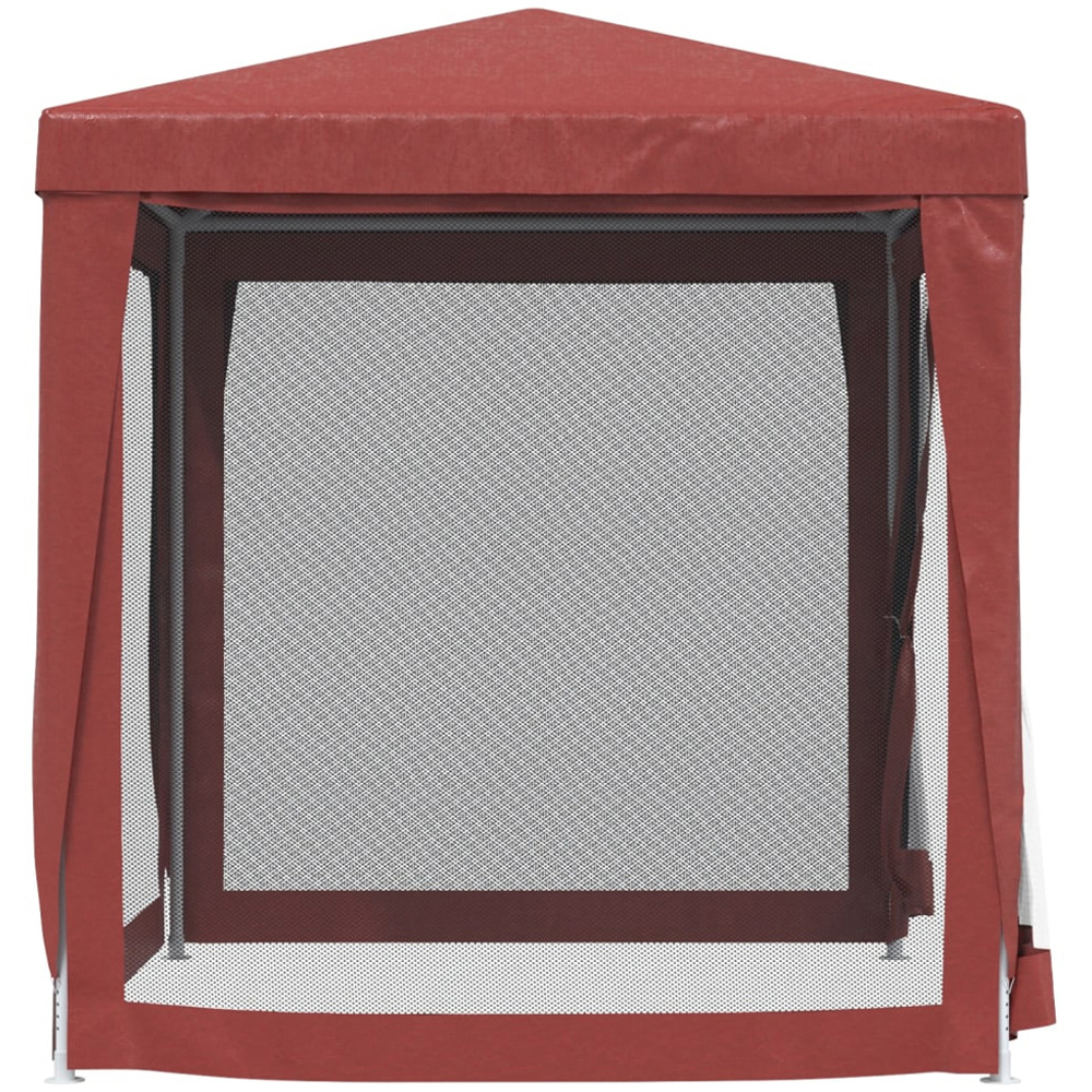 vidaXL 2 x 2m Red Party Tent with 4 Mesh Sidewalls Image 4