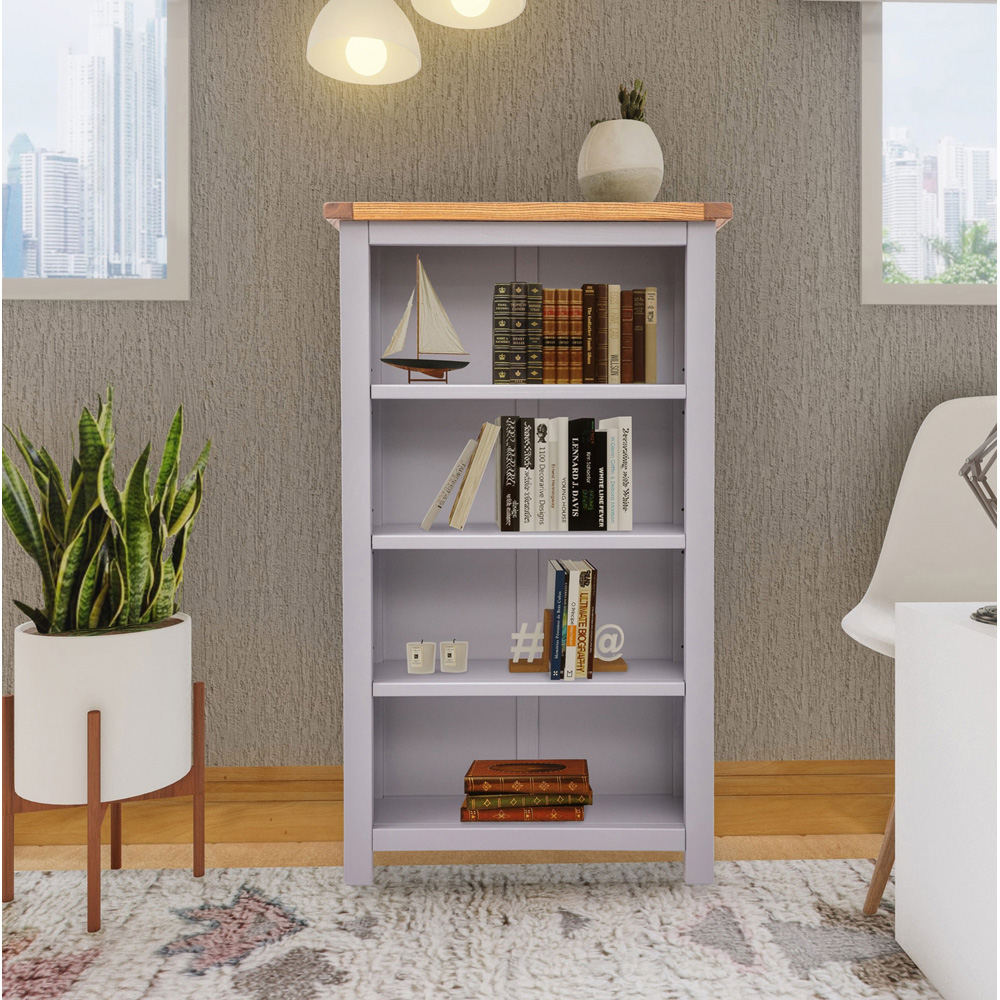 Mirano 4 Shelf Grey Bookcase Image 8