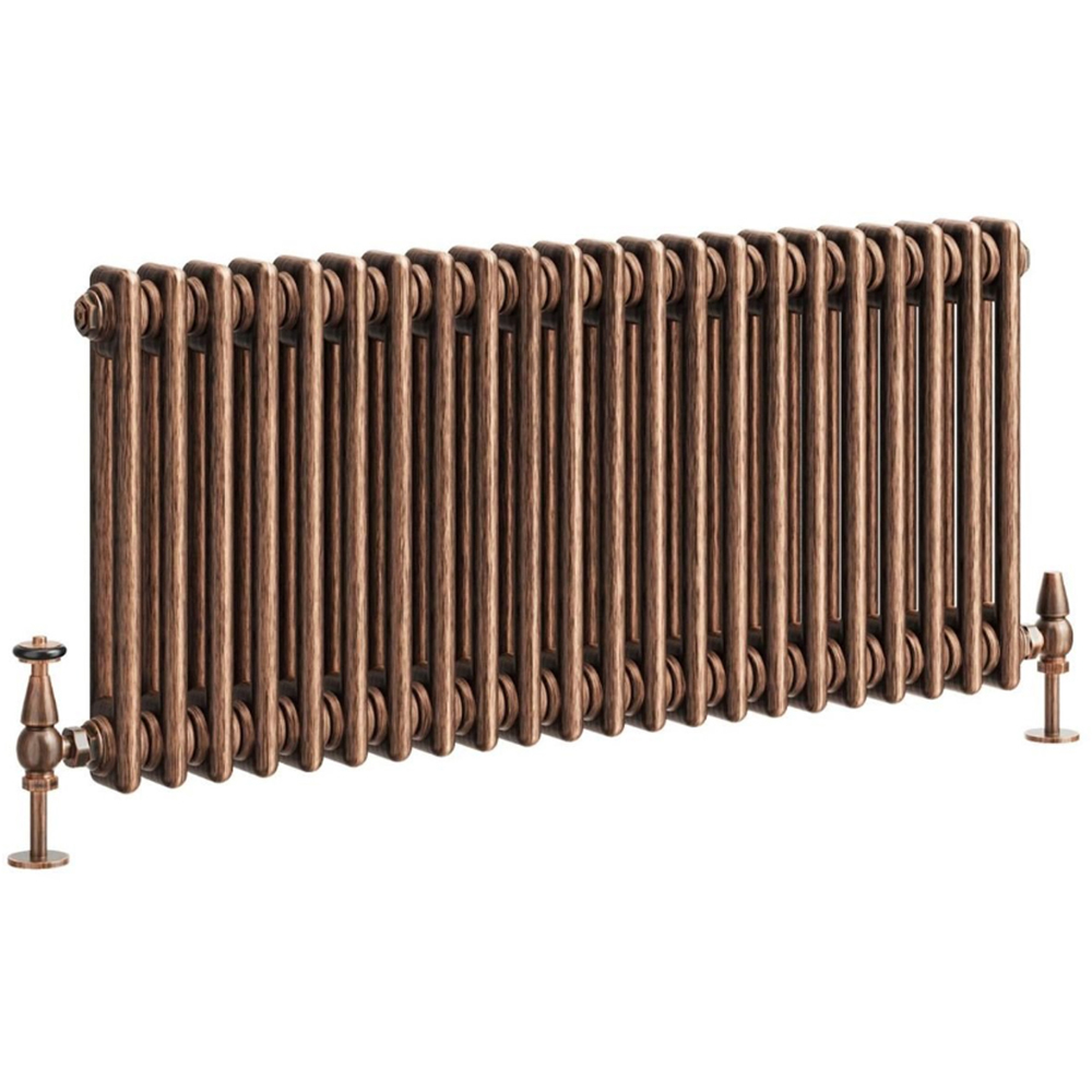 Go Bathrooms Clarence Antique Copper 2 Column Radiator 400 x 1010mm Image 1