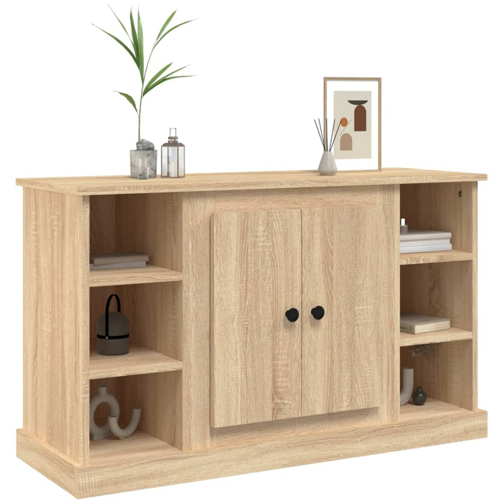 vidaXL 2 Door 6 Shelf Sonoma Oak Sideboard Image 3