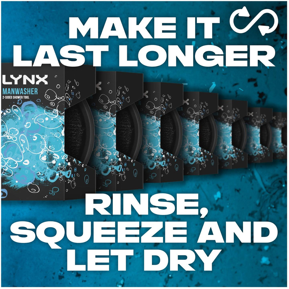 Lynx Manwasher 2-Sided Shower Tool 8 Pack Image 3