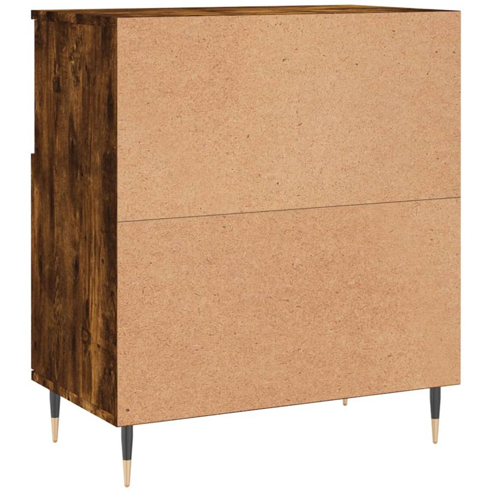vidaXL 2 Door 2 Shelf Smoked Oak Sideboard Set of 3 Image 8