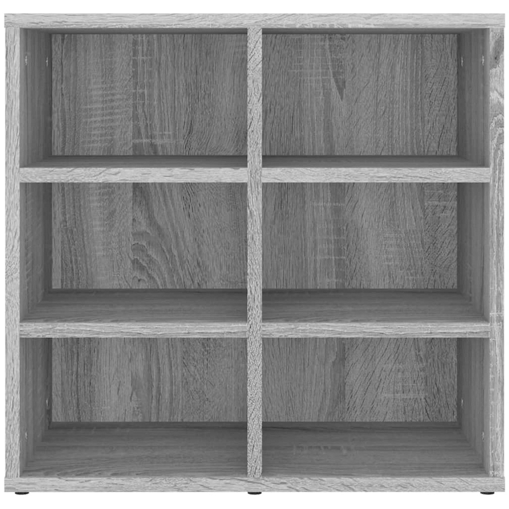 vidaXL 6 Open Shelf Grey Sonoma Shoe Storage Cabinet Image 4