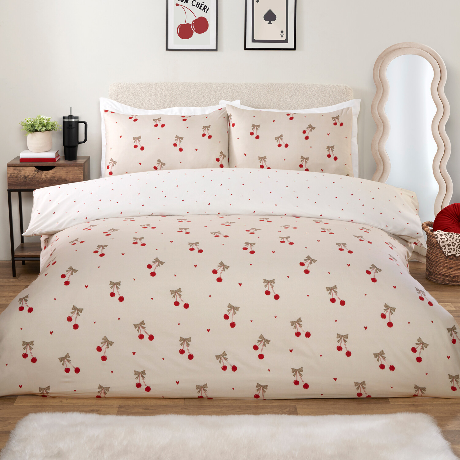 Cherries Bedding SetNaturalSingle Image 1