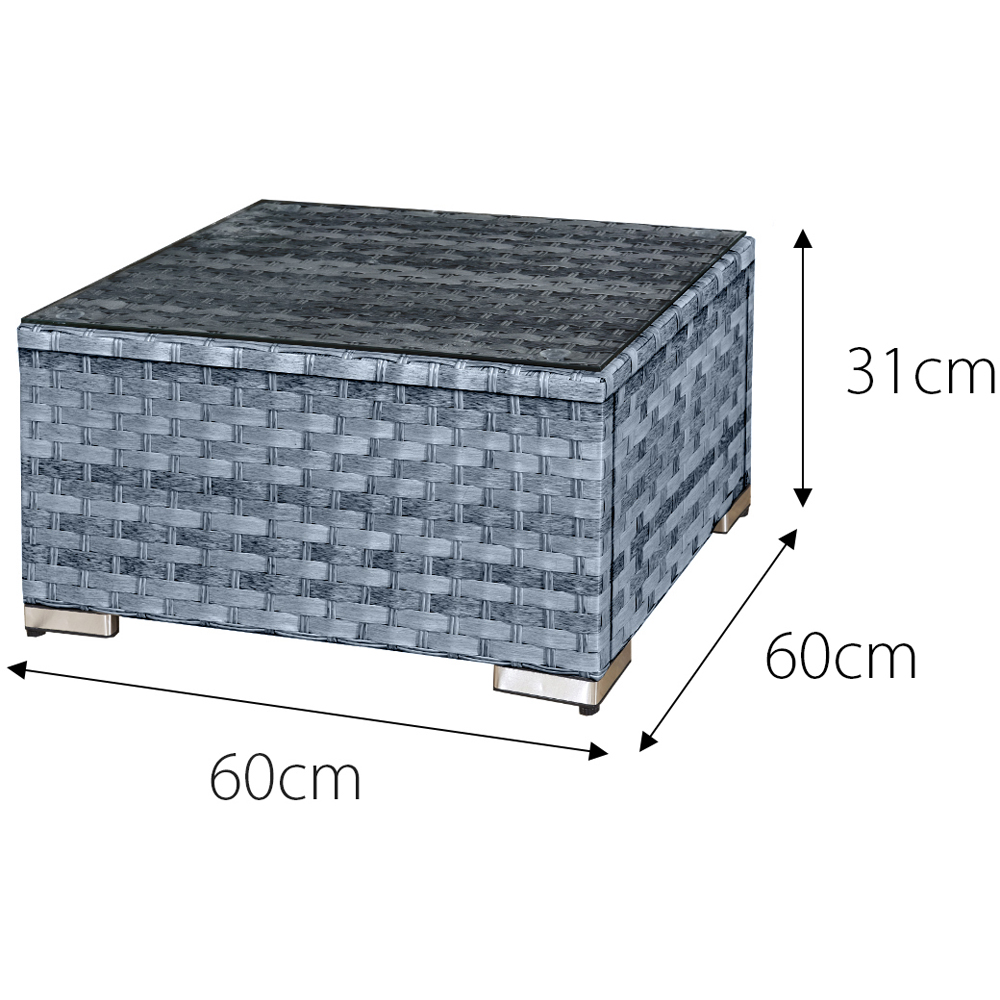 Oseasons Acorn 10 Seater Ocean Grey Rattan Deluxe Sofa Set with Rising Firepit Image 6