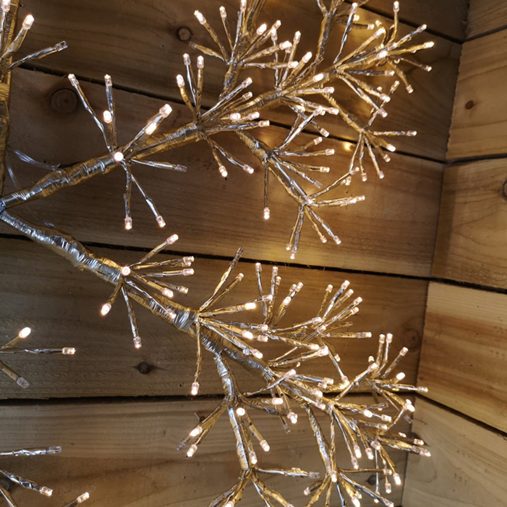 Premier 660 Warm White LED Gold Starburst Snowflake Christmas Decoration 90cm Image 2