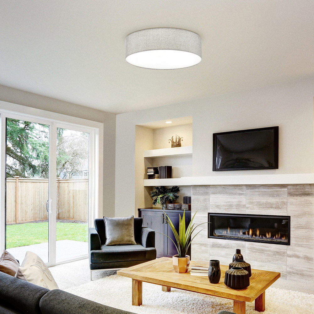 EGLO Pasteri Grey Ceiling Light Image 2