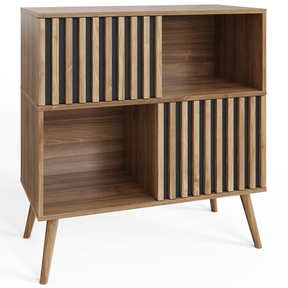 GFW Rowan Oak Louvered Compact Sideboard Image 2