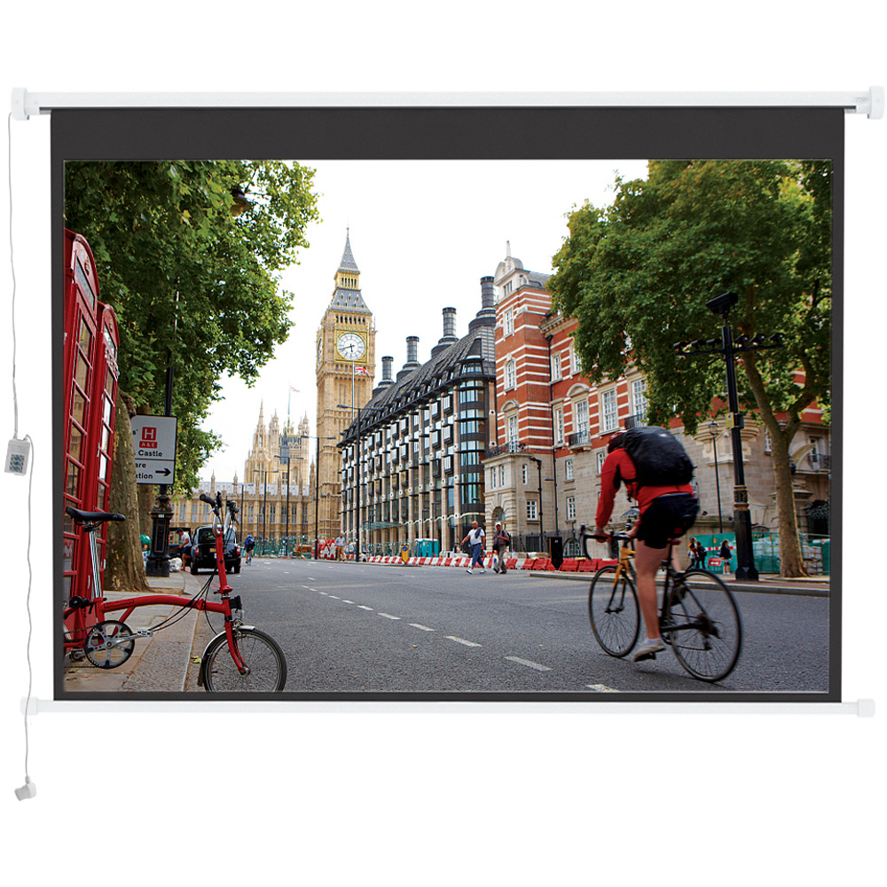 Living and Home Wall Mount Electric Projector Screen 84 inch Image 4