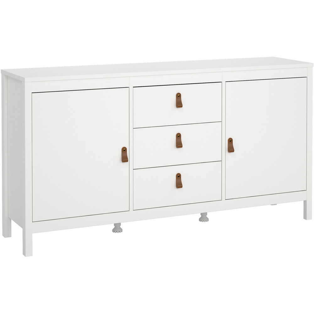 Florence Barcelona 2 Door 3 Drawer White Sideboard Image 2