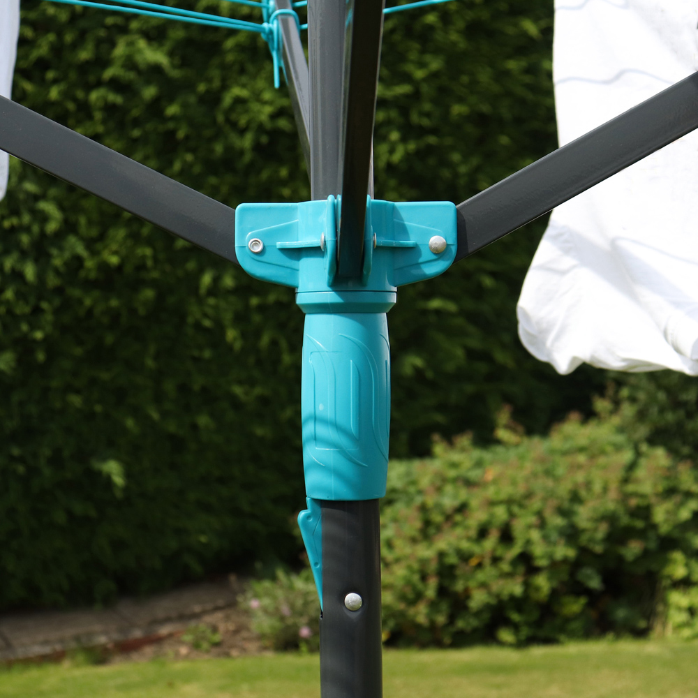 JVL Slate Grey 4 Arm Rotary Airer 50m Image 6