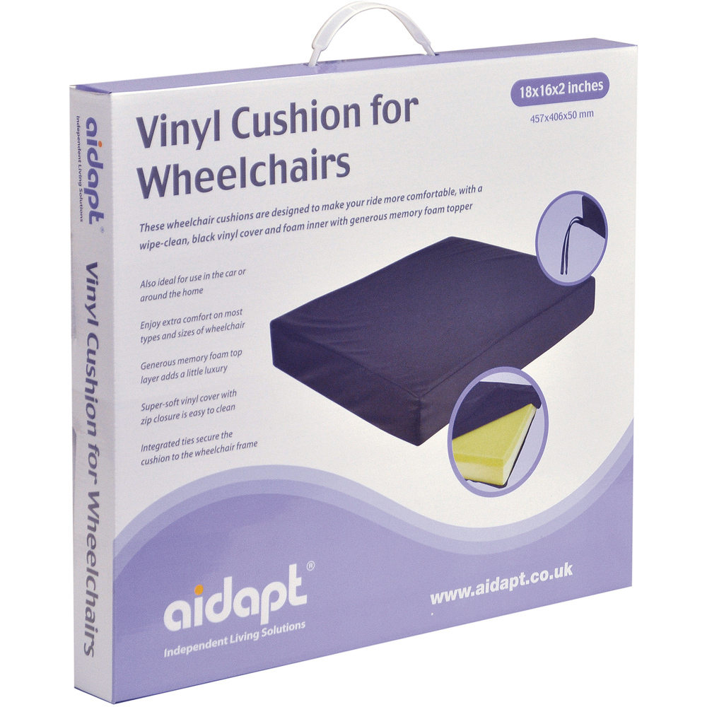 Aidapt Vinyl Memory Foam Wheelchair Cushion 457 x 406 x 50mm Image 4