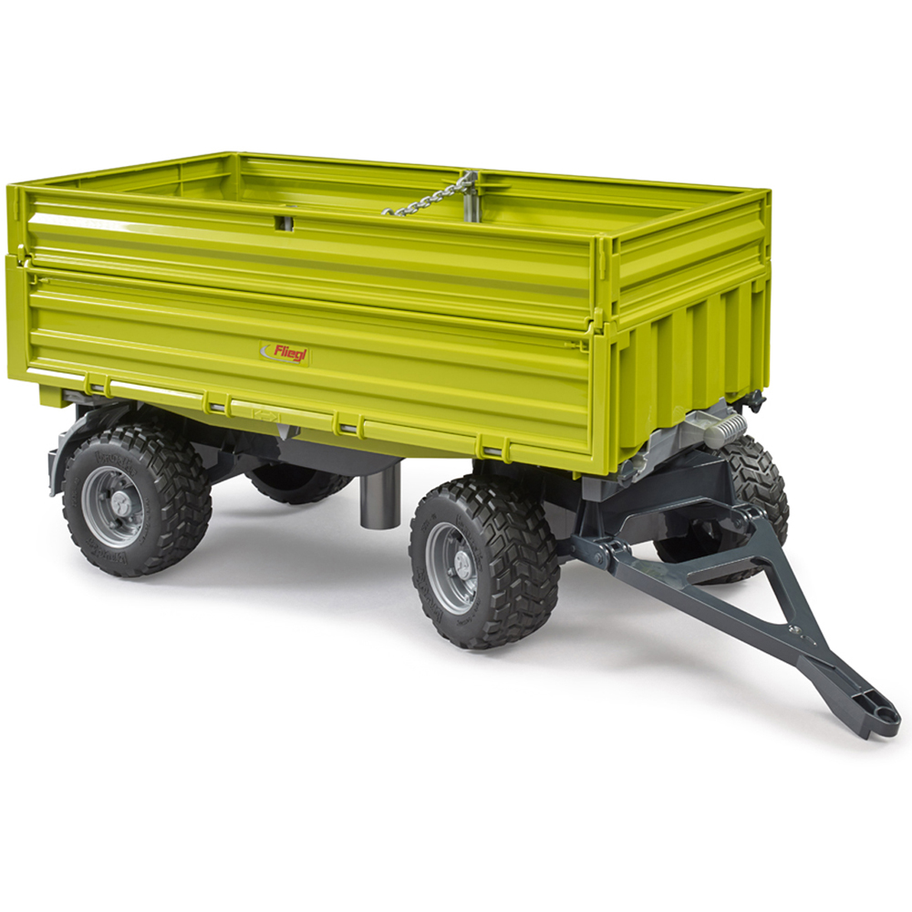Bruder Kids Fliegl 3 Way Tipping Trailer with Removable Top Playset Model Image 2