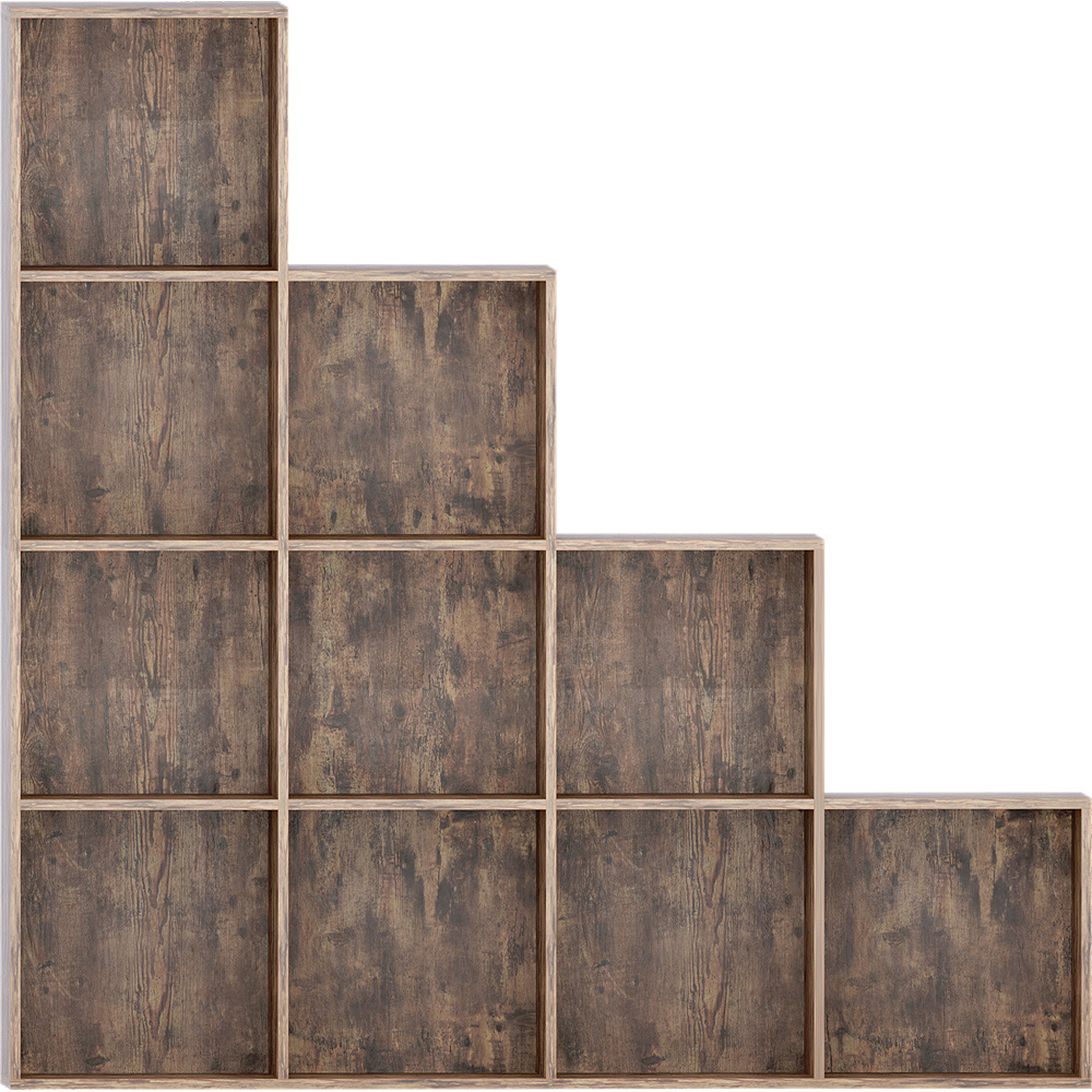 Vida Designs Durham 10 Cube Dark Wood Storage Unit Image 6