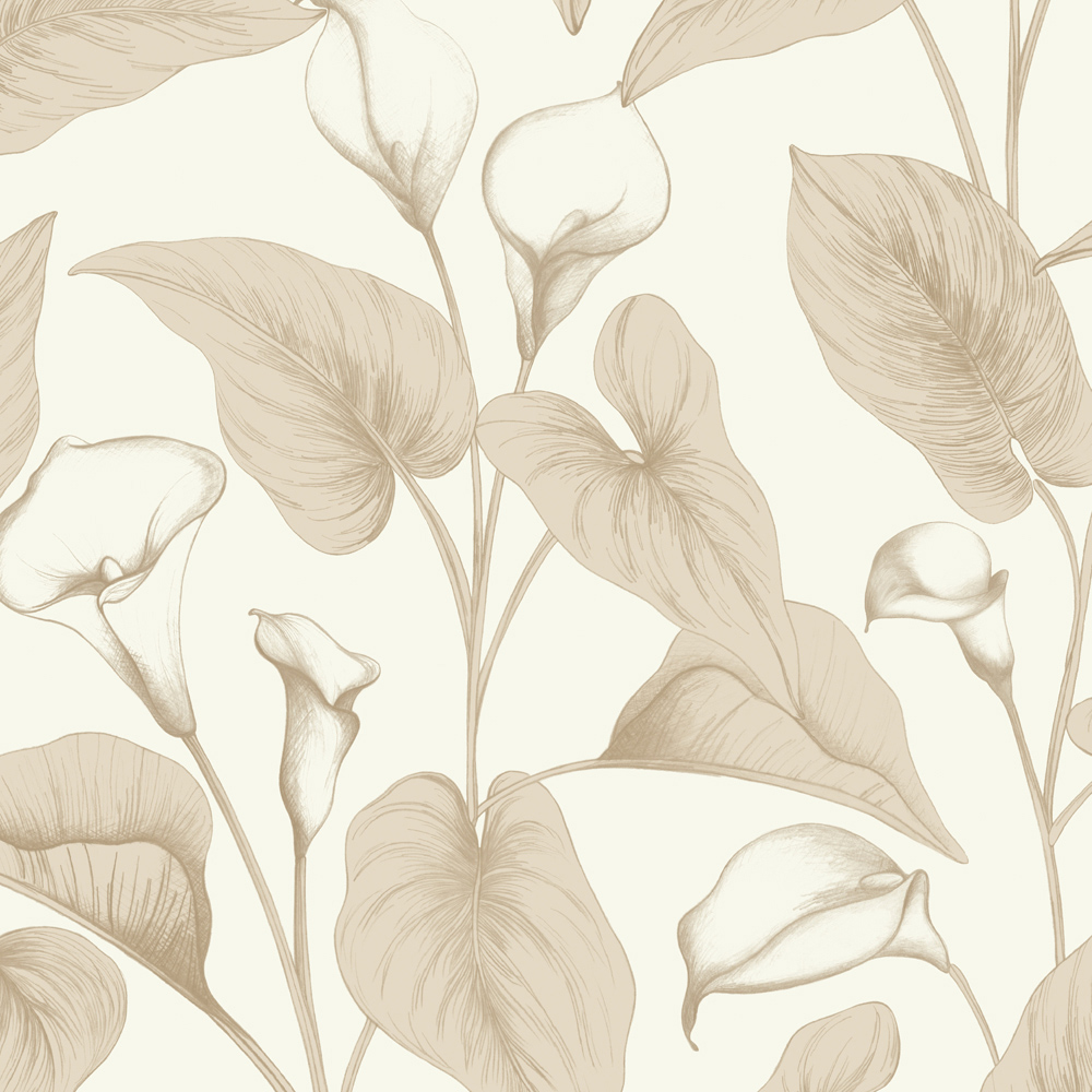 Grandeco Calla Beige Wallpaper Image 3