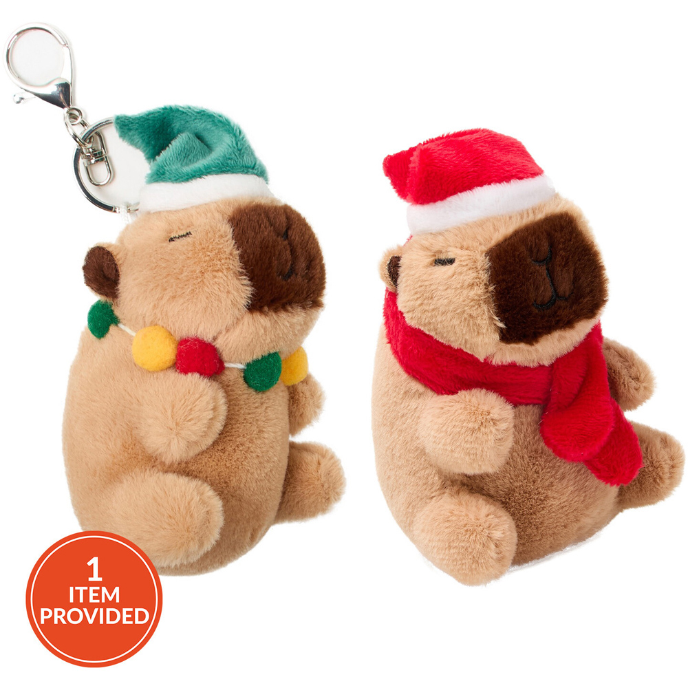 Xmas Capybara Keyring Image 1