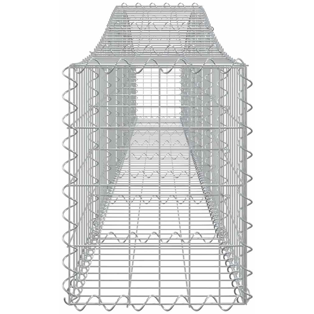vidaXL Silver Galvanised Iron Arched Gabion Basket 400 x 30 x 40/60cm 10 Pack Image 3
