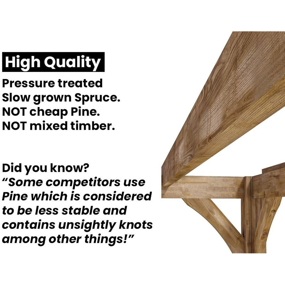 Dunster House Leviathan 5 x 3m Brown Wooden Pergola Plant Frame Image 6