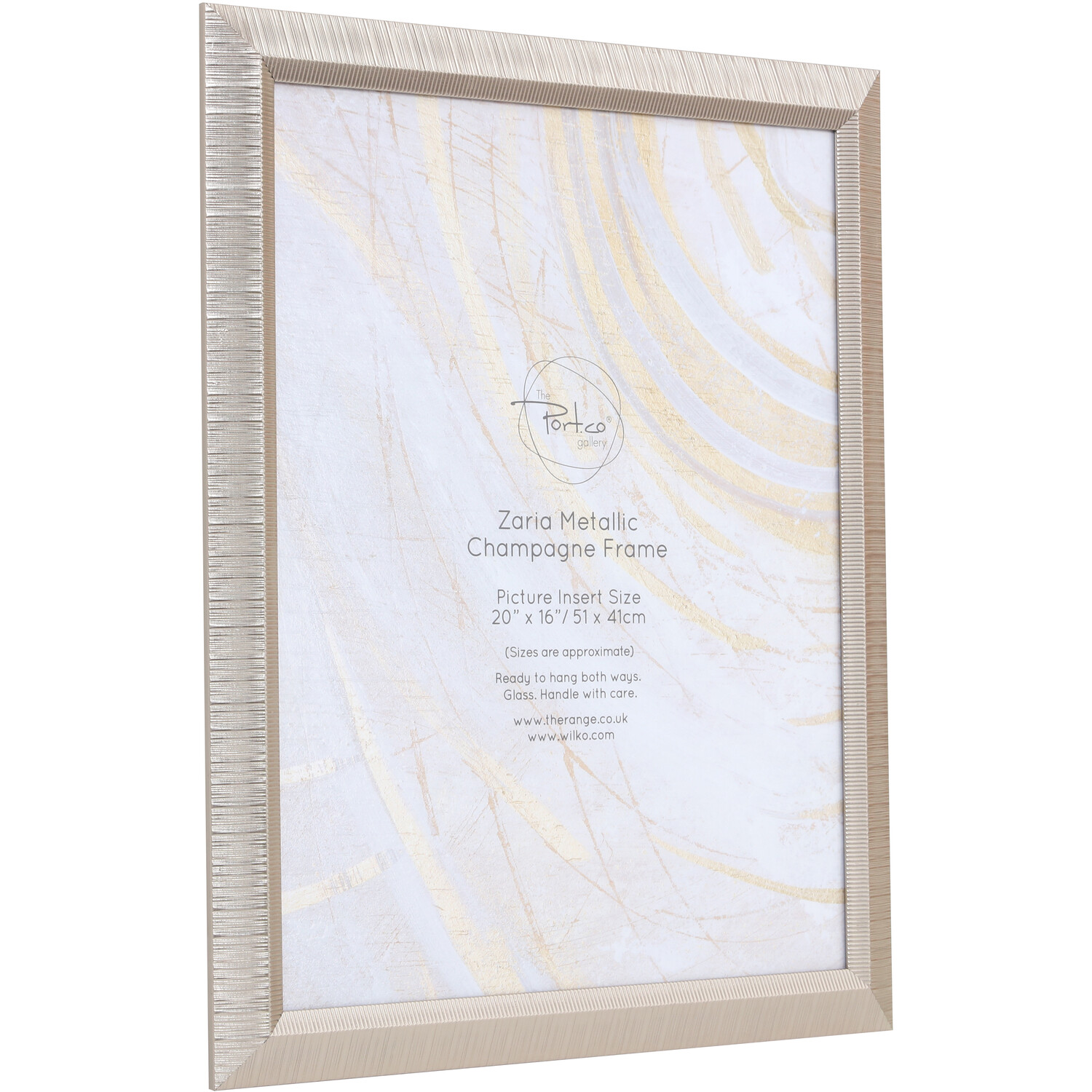 Zaria Metallic Champagne Frame - Gold / 20x16in Image 2