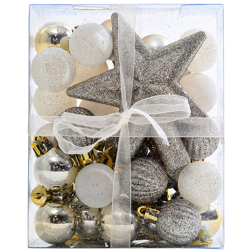Living and Home Silver Bauble 30 Pack Image 3