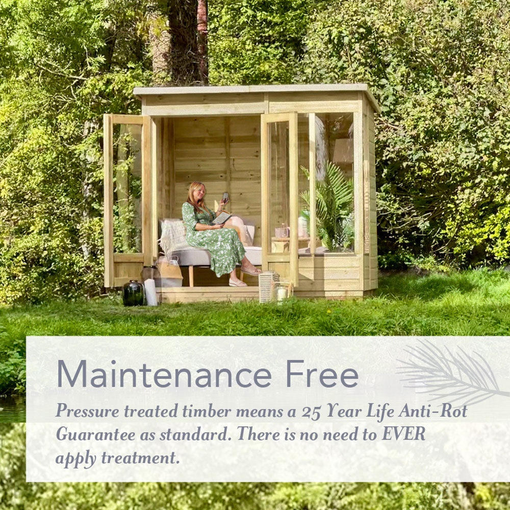 Forest Garden 8 x 6ft Beckwood Double Door 4 Window Apex Summerhouse Image 6