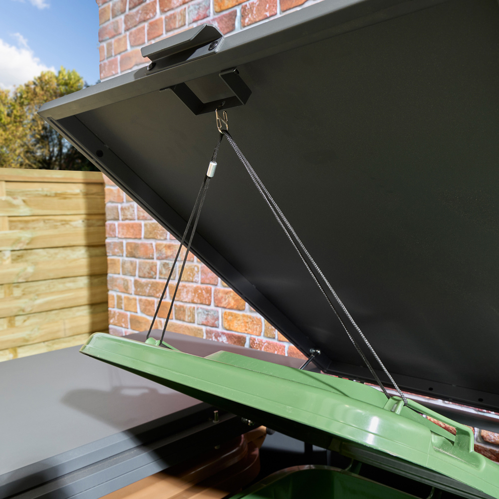 Rowlinson Chelsea Anthracite 2 Wheelie Bin Store Image 9