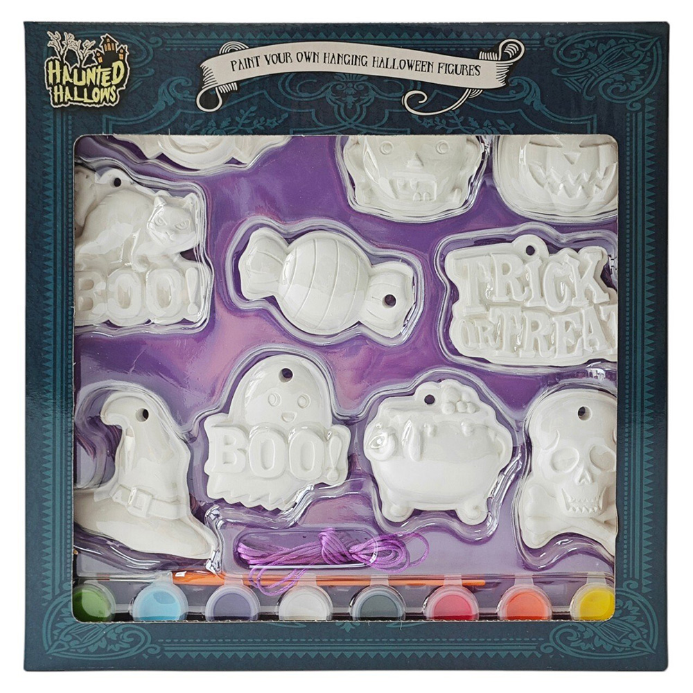Paint Your Own Hanging Halloween Figures Kit White Image 1