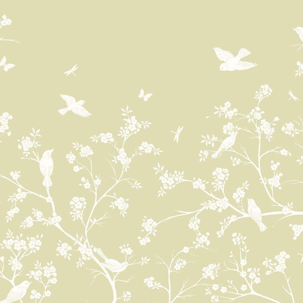 Origin Murals Blossom Trail Green Wall Mural Image 2