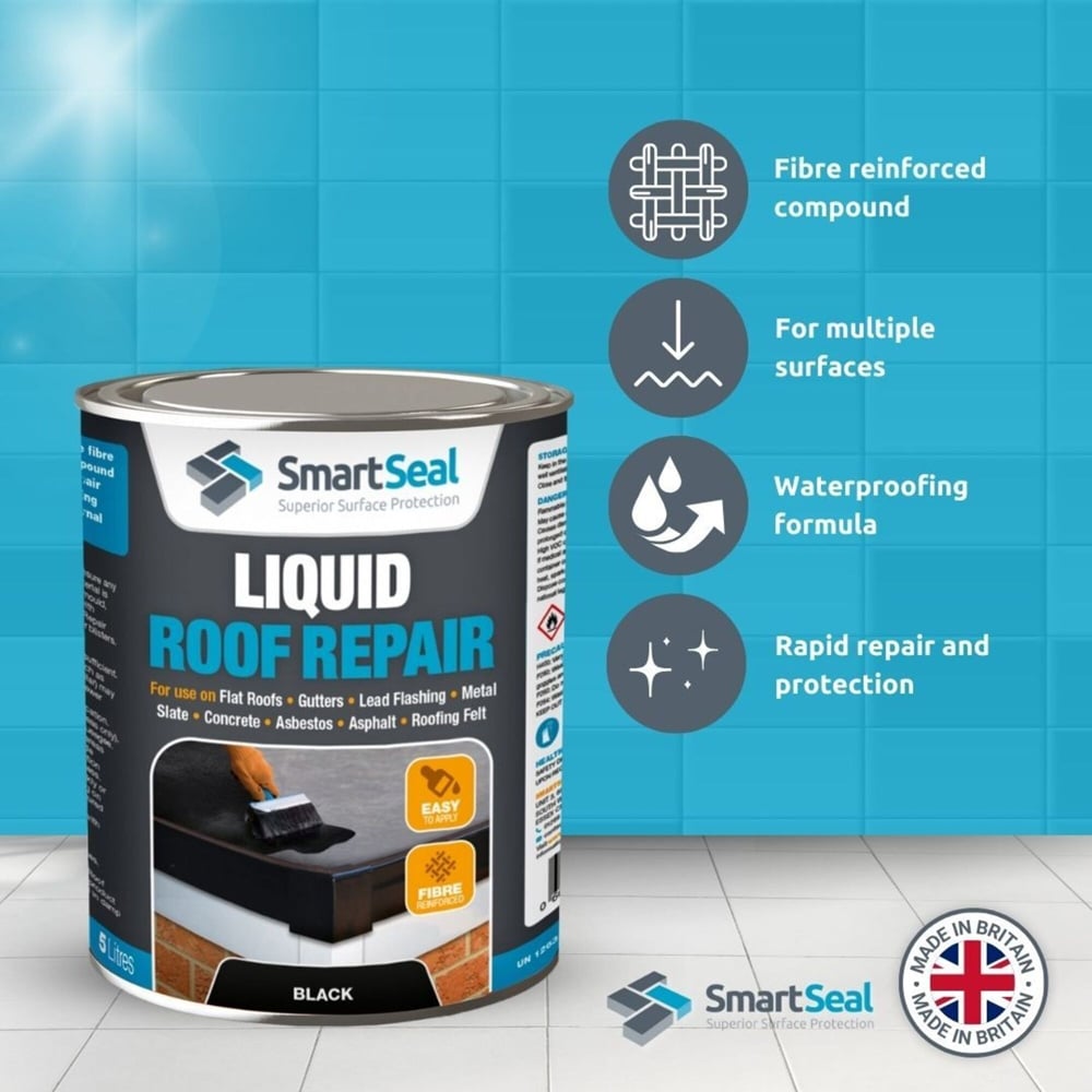 Smartseal Black Liquid Roof Repair 5L Image 4