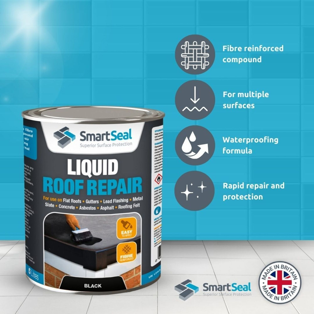 Smartseal Black Liquid Roof Repair 1L Image 4