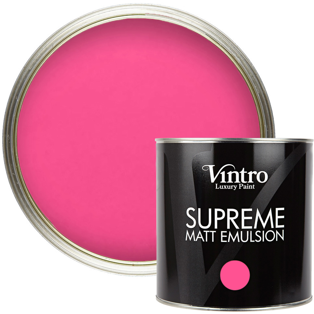 Vintro Paint Deptford Pink Matt Emulsion Interior Paint 2.5L Image 1