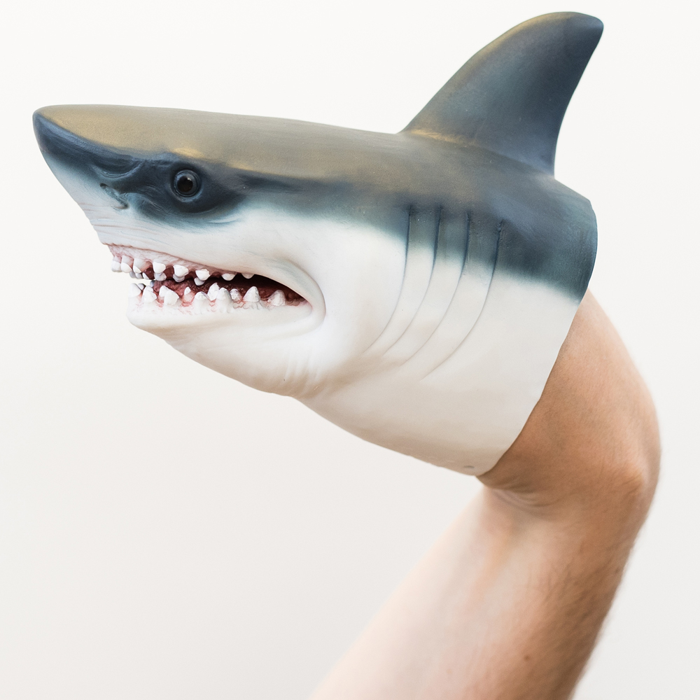 Shark hand puppet outlet