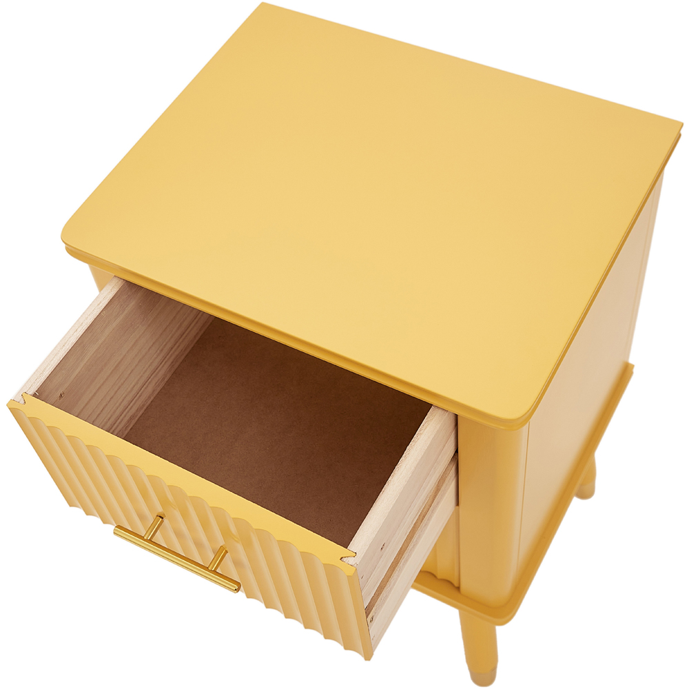 Cozzano 2 Drawer Mustard Bedside Table Image 6