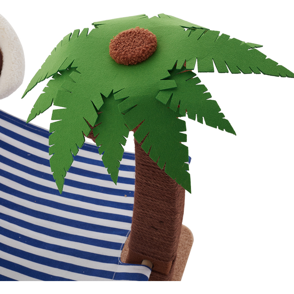 H&O Direct Sisal Coconut Tree Beach Hammock Cat Tree with Scratching Posts Image 4
