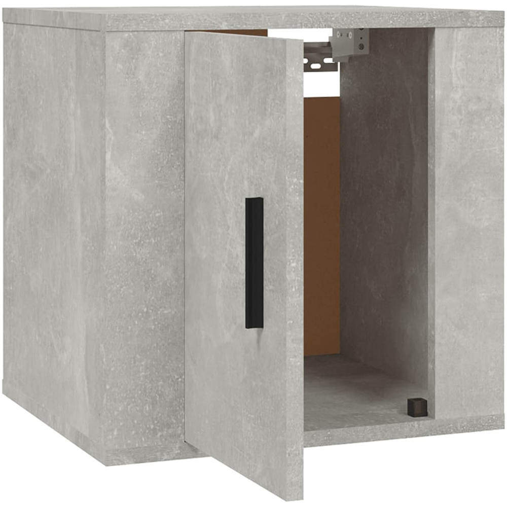 vidaXL Single Door Concrete Grey Wall Mounted TV Cabinet Image 7