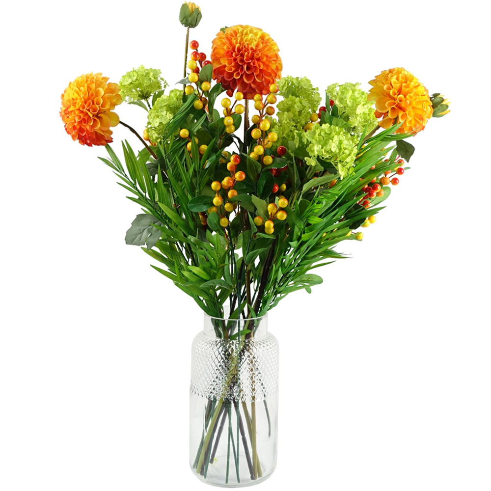 Botanik Clear Diamond Glass Vase 29cm Image 4