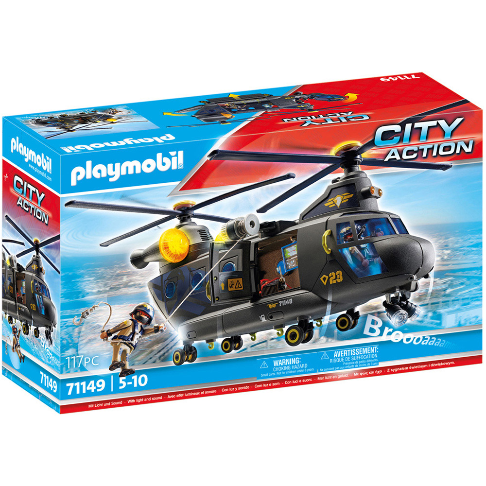Playmobil Tactical Unit Rescue Aircraft Playset 117 Piece Image 1