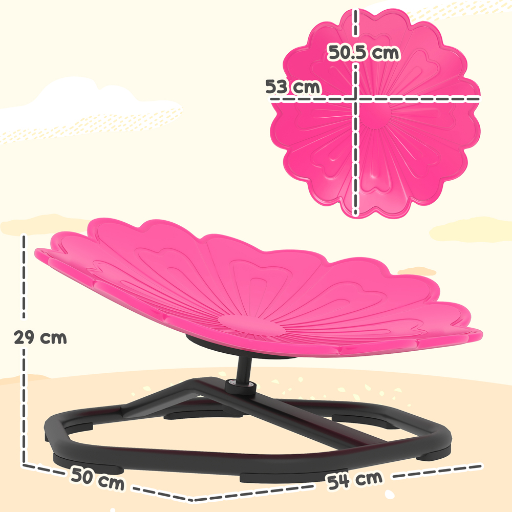 Tommy Toys Pink Kids Flower Shaped Swivel Sensory Spinning Chair Image 9