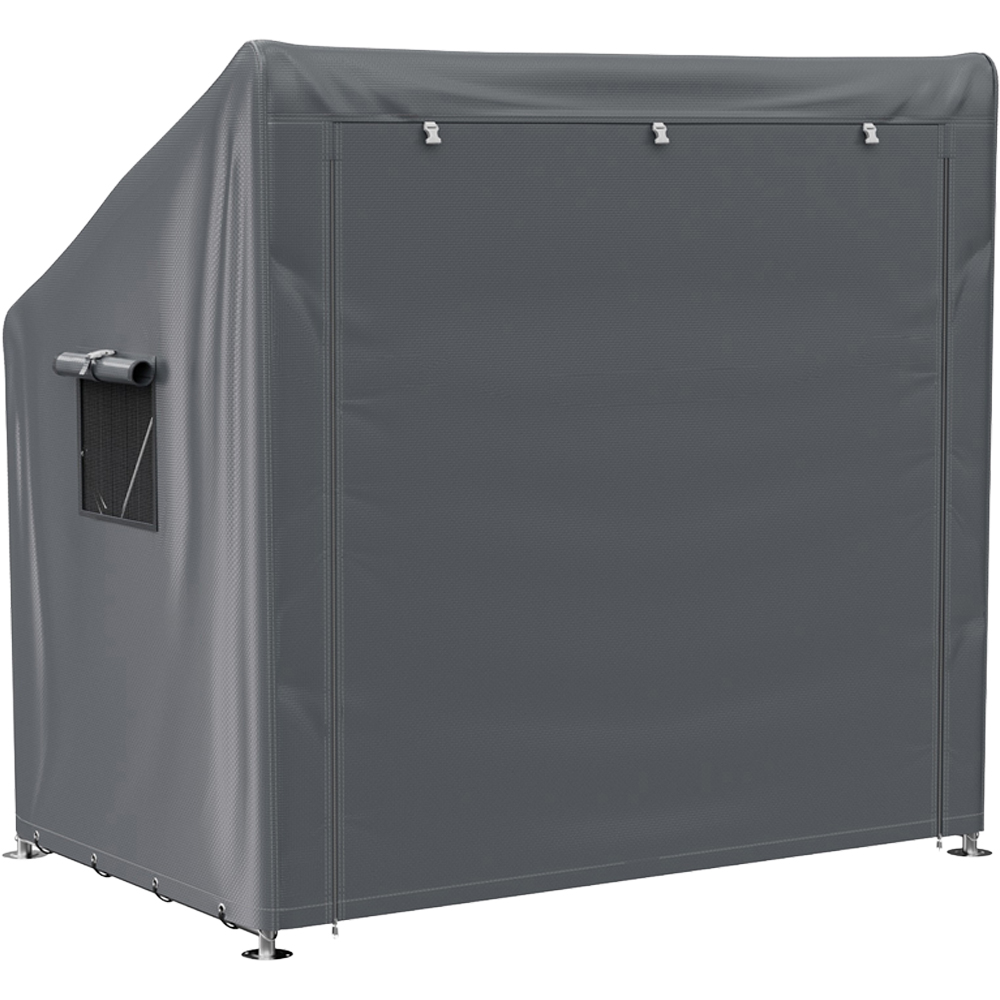 Living and Home 6 x 4ft Dark Grey Garden Storage Shed Image 1