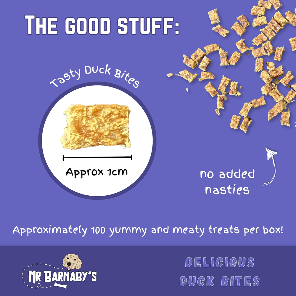 Mr Barnaby's Delicious Duck Bites Dog Treats 4 Pack Image 2