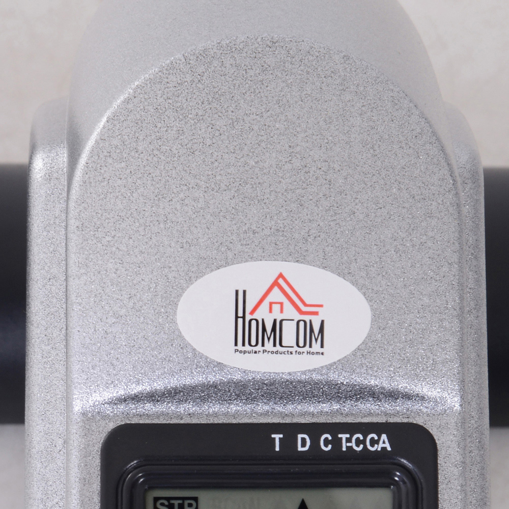 HOMCOM Metallic Silver Mini Exercise Bike with LCD Display Image 3