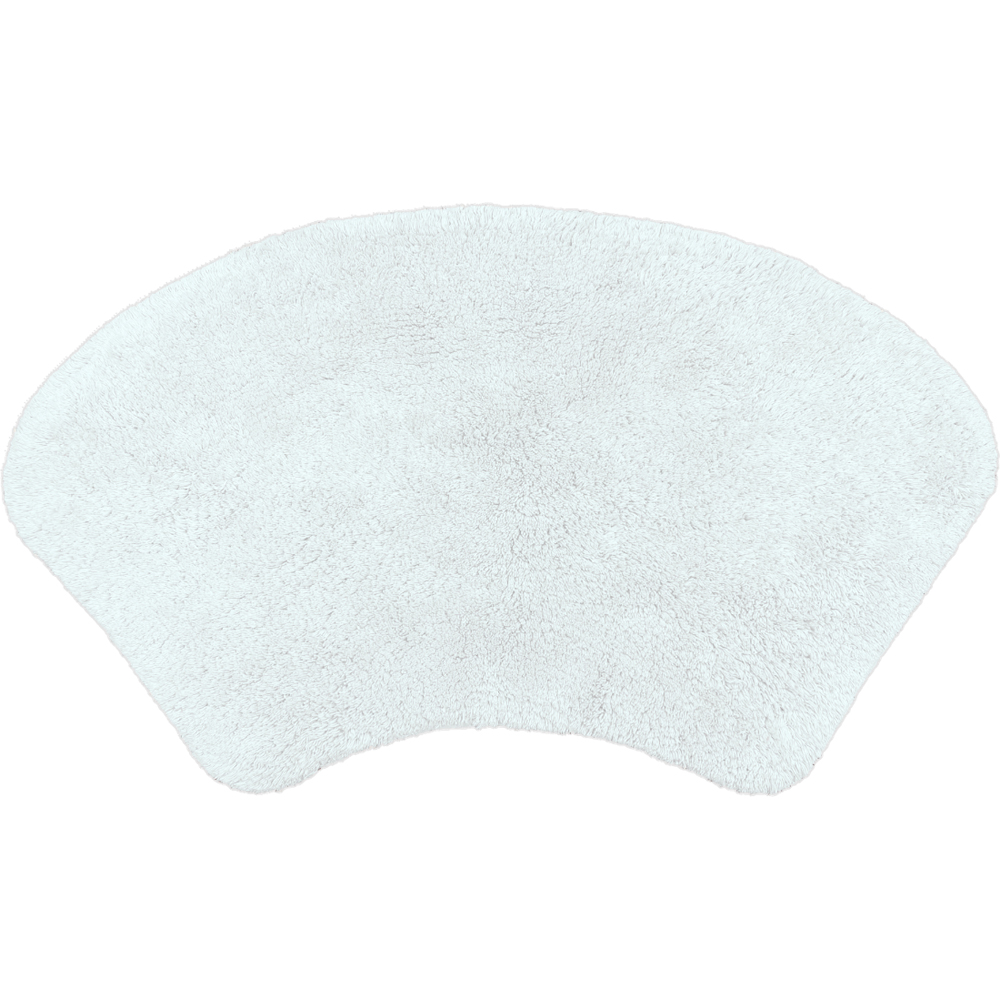 Allure Bath Fashions White Curved Shower Mat Image 1