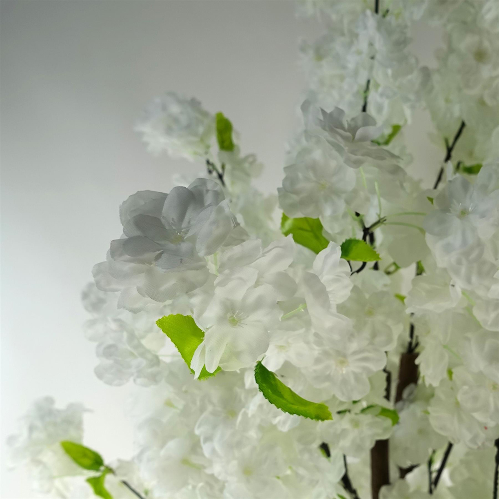 Leaf White Blossom Artificial Tree in Pot 150cm Image 4