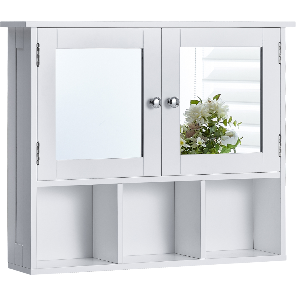 BATH VIDA Priano White 2 Door Mirror Bathroom Cabinet Image 2