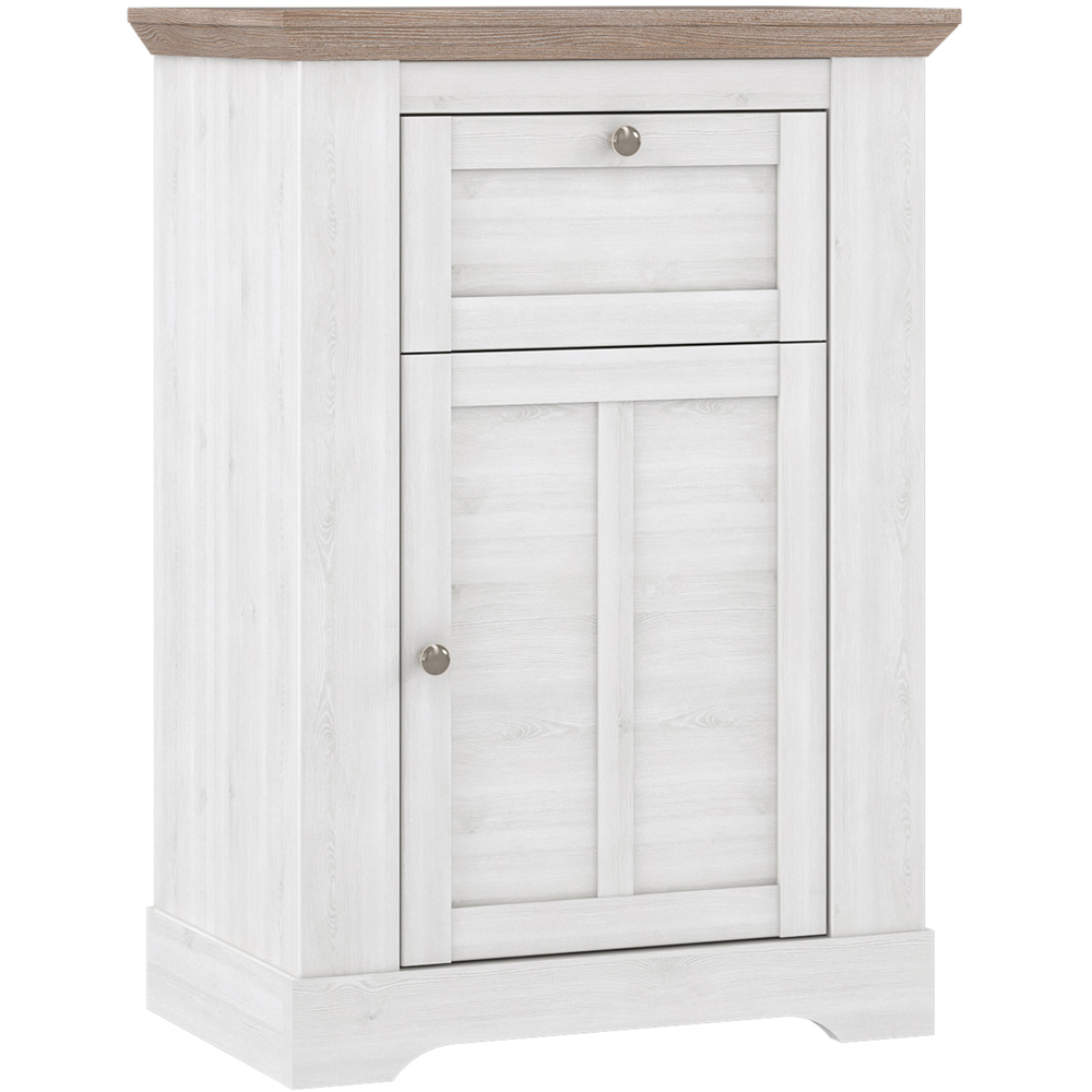 Florence Illopa Single Door and Drawer Nelson and Snowy Oak Storage Chest Image 2