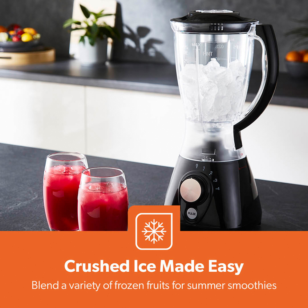Geepas GSB44092UK-BK Black 1.5L 2-in-1 Food Jug and Smoothie Blender 550W Image 8