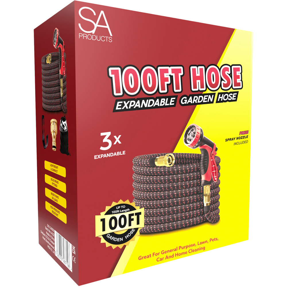 wilko 30m Expandable Garden Hose Pipe with Spray Gun Wilko