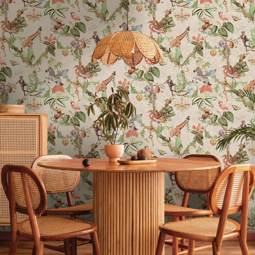 Holden Decor Safari Symphony Beige Wallpaper Image 3