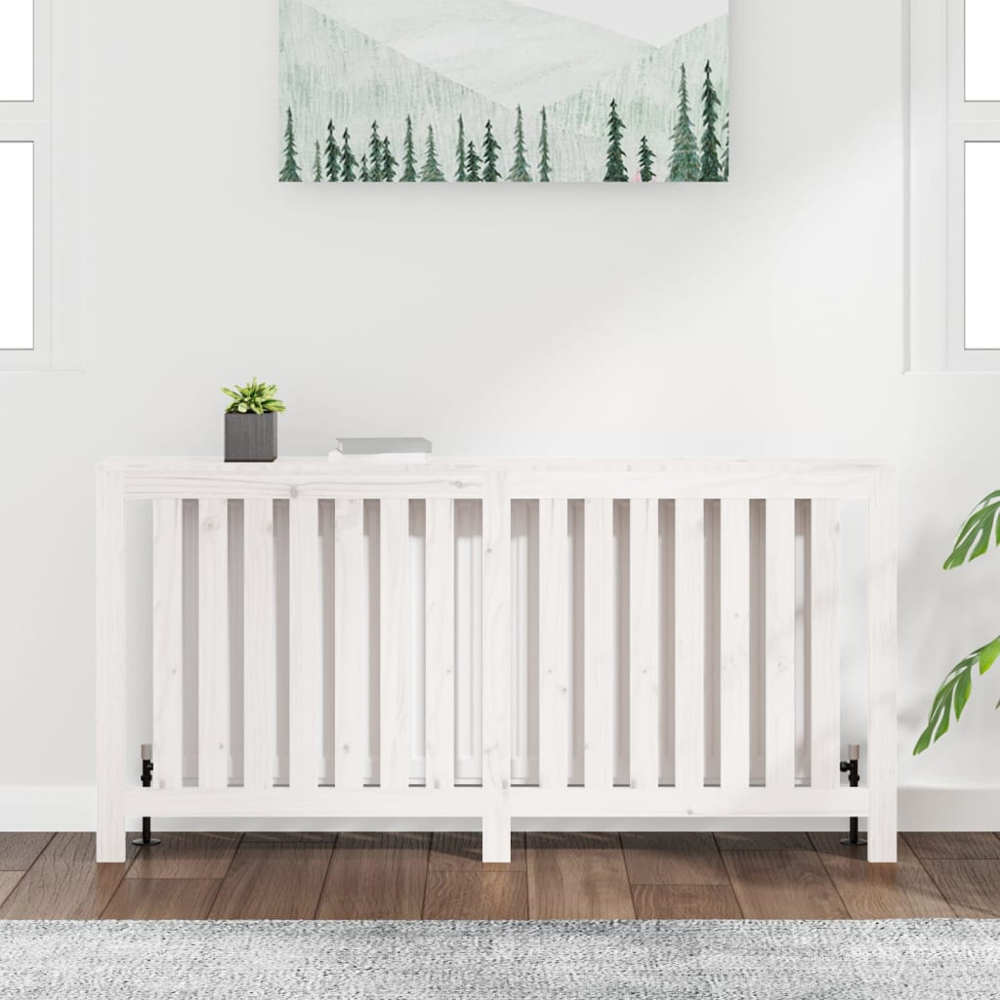 vidaXL White Pine Wood Radiator Cover 840 x 1690mm Image 2